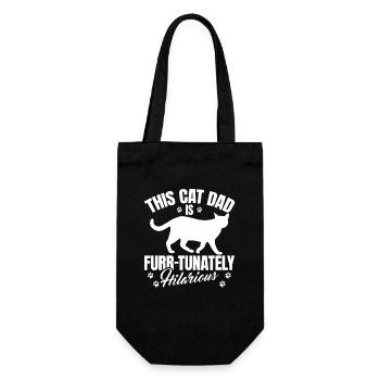 Cat Dad - Gift Bag for Bottles - black - Front