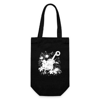 Guitar - Gift Bag for Bottles - black - Front