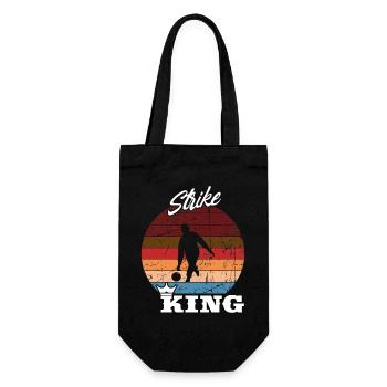 Strike King Bowling Kegeln - Geschenkbeutel für Flaschen - Schwarz - Vorne