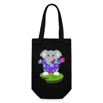 Elephant Clown - Gift Bag for Bottles - black - Front