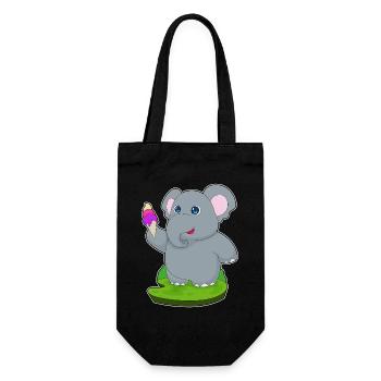Crème glacée gaufrée éléphant - Sac à bouteille - noir - Devant