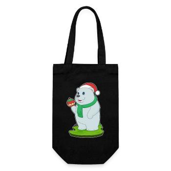 Bal de Noël des ours polaires - Sac à bouteille - noir - Devant
