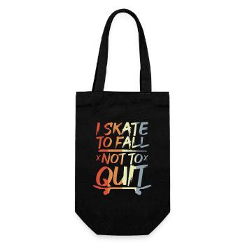 Patiner pour tomber, pas pour s’arrêter, - Sac à bouteille - noir - Devant