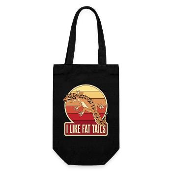 I Like Fat Tails Crested Lizard Gekkota Leopard - Gift Bag for Bottles - black - Front