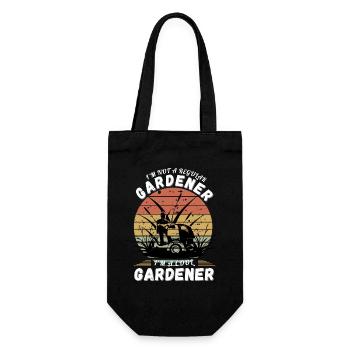I'm Not A Regular Gardener - Gardener Gift Idea - Geschenkbeutel für Flaschen - Schwarz - Vorne
