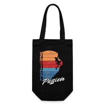 Vertical Passion klettern bouldern climbing - Geschenkbeutel für Flaschen - Schwarz - Vorne