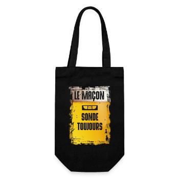 Le Maçon Sonde Toujours - Sac à bouteille - noir - Devant