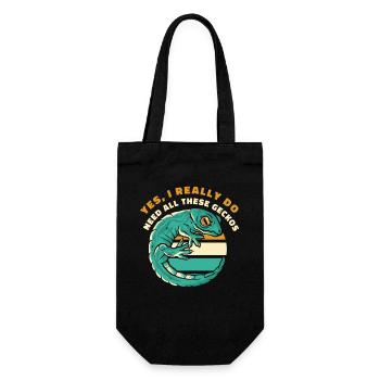 J’ai vraiment besoin de tous ces geckos gekkota léopard - Sac à bouteille - noir - Devant