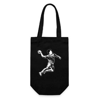 Croquis d’amant de handball - Sac à bouteille - noir - Devant