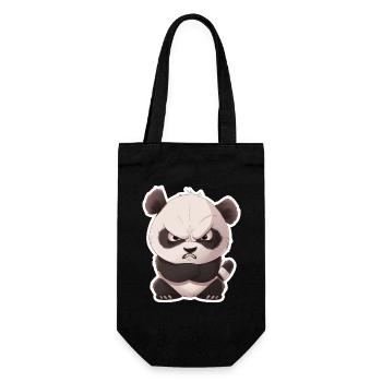 Cute baby panda panda snapped - Gift Bag for Bottles - black - Front