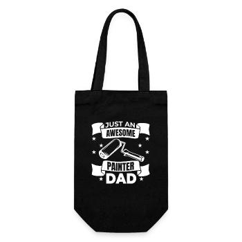 Just a great painter dad - Gift Bag for Bottles - black - Front