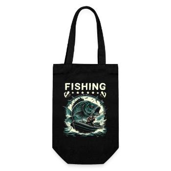 Majestic Carp Vintage Angler - Gift Bag for Bottles - black - Front