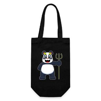 Panda Halloween Devil - Gift Bag for Bottles - black - Front