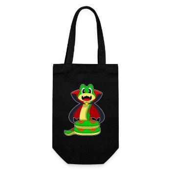 Schlange Halloween Vampir - Geschenkbeutel für Flaschen - Schwarz - Vorne