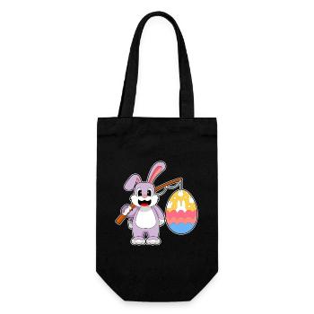 Bunny Easter Fishing - Gift Bag for Bottles - black - Front