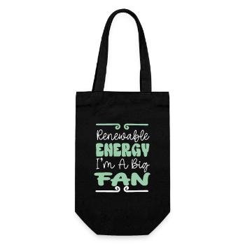 Renewable energy, electricity, wind energy, climate change - Gift Bag for Bottles - black - Front
