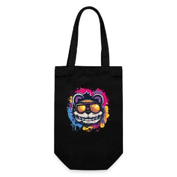 Quel ours fou et cool - Sac à bouteille - noir - Devant