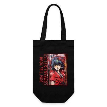 Anime Graffiti: Sei nicht der Idiot der Firma - Geschenkbeutel für Flaschen - Schwarz - Vorne