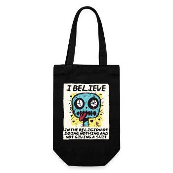Religious believer doing nothing - Gift Bag for Bottles - black - Front