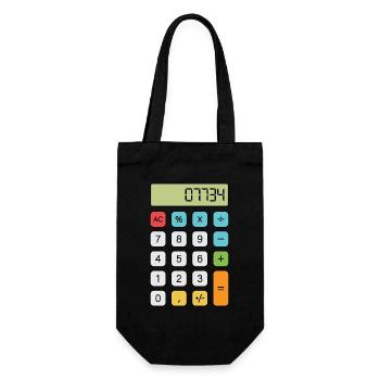 Bonjour Calculatrice - Sac à bouteille - noir - Devant
