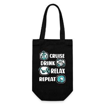 Croisière Boire Se détendre Répéter Croisière Croisière - Sac à bouteille - noir - Devant
