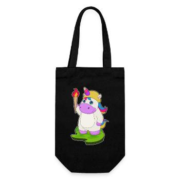 Unicorn Torch - Gift Bag for Bottles - black - Front