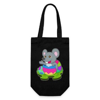 Mouse Easter Easter Eggs - Gift Bag for Bottles - black - Front