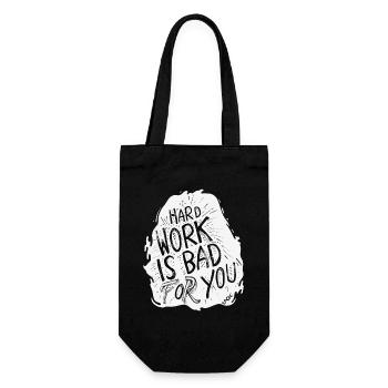 Le travail acharné est mauvais pour vous - Sac à bouteille - noir - Devant