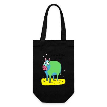 Farm animal, maybe a pig - Gift Bag for Bottles - black - Front
