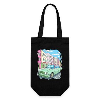 Candy Colored Road Cruiser Car - Gift Bag for Bottles - black - Front