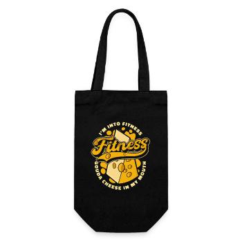 I'm Into Fitness Gouda In My Mouth Maker Queso - Gift Bag for Bottles - black - Front