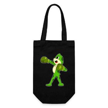 Frog Boxer Boxing Gloves Boxing - Gift Bag for Bottles - black - Front
