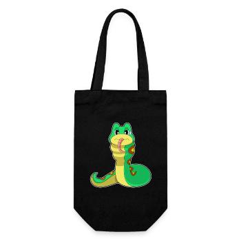 Funny snake - Gift Bag for Bottles - black - Front