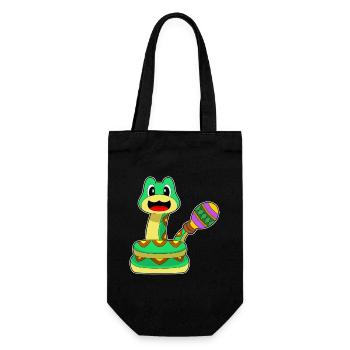 Snake Musician Rattle Music - Gift Bag for Bottles - black - Front