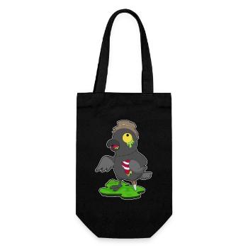 Krähe Halloween Zombie - Geschenkbeutel für Flaschen - Schwarz - Vorne
