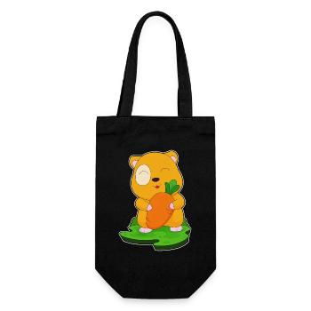 Hamster Carrot - Gift Bag for Bottles - black - Front