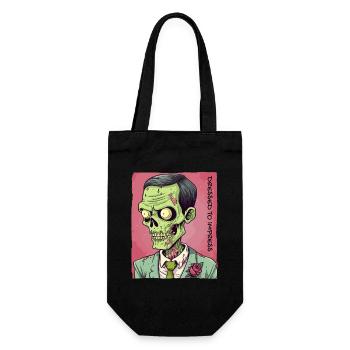 Gekleidet, um zu beeindrucken: Zombie-Gentleman - Geschenkbeutel für Flaschen - Schwarz - Vorne