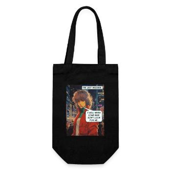 Cartoon of the girl who doesn't come back - Gift Bag for Bottles - black - Front