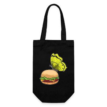 Cheeseburger papillon - Sac à bouteille - noir - Devant