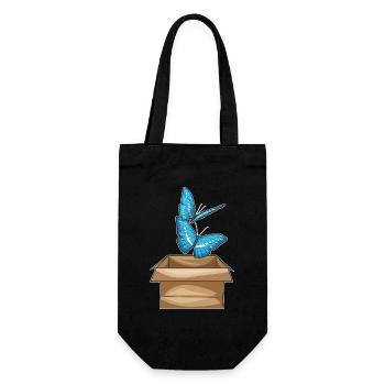 Carton papillon - Sac à bouteille - noir - Devant