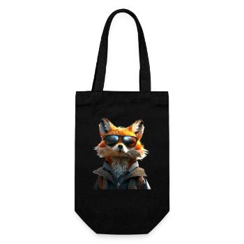 Fox I Love Foxes Red Fox Wild Cute Fox - Gift Bag for Bottles - black - Front