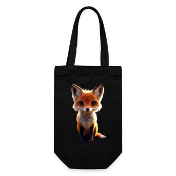 Fox I Love Foxes Red Fox Wild Cute Fox - Gift Bag for Bottles - black - Front