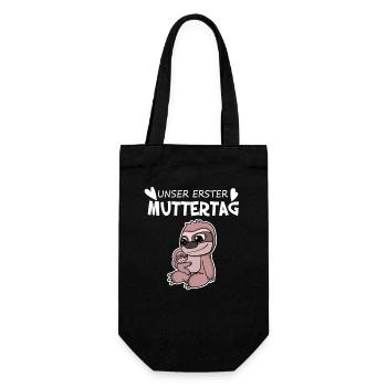 Muttertag - erster Muttertag Geschenk - Geschenkbeutel für Flaschen - Schwarz - Vorne