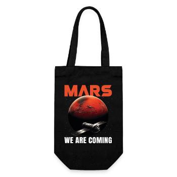 Mars Mission Planète rouge Vaisseau spatial spatial - Sac à bouteille - noir - Devant