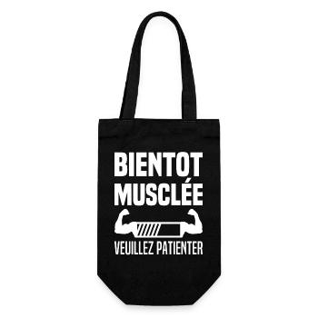 Bientôt Musclée Veuillez Patienter Muscu Femme - Sac à bouteille - noir - Devant