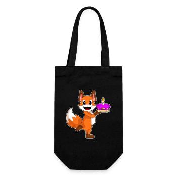Gâteau d’anniversaire de Fox - Sac à bouteille - noir - Devant