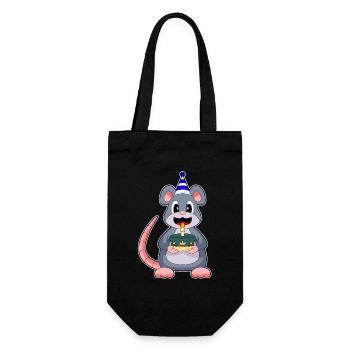 Gâteau d’anniversaire souris - Sac à bouteille - noir - Devant