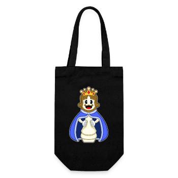 Schachfigur König Schach - Geschenkbeutel für Flaschen - Schwarz - Vorne
