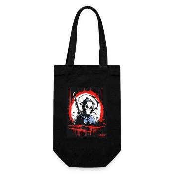 Grim Reaper Skull Samurai - Gift Bag for Bottles - black - Front