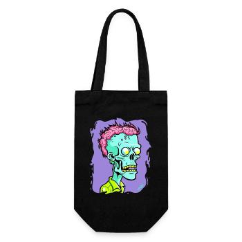 Leuchtende Farben: Bachelor Zombie - Geschenkbeutel für Flaschen - Schwarz - Vorne